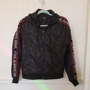 Black Camo Windbreaker 'Love Always Wins' Ashley By 26 International